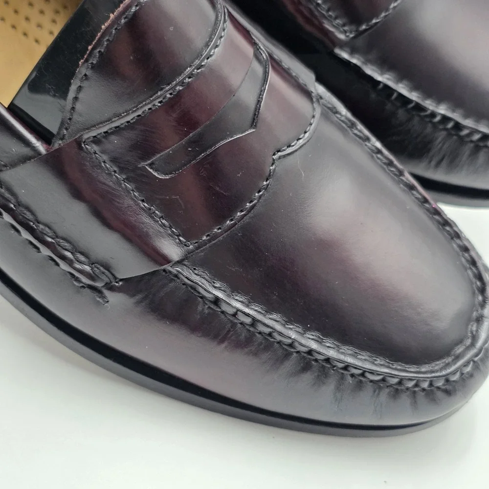 COLE HAAN Pinch Penny Loafer BURGUNDY Slip-On Dress‎ Shoes 03504 Men's 9.5 D